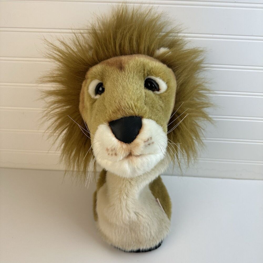 Daphne's Plush Lion Tiger Cat Golf Club Driver Headcover Fleece Lined Protector